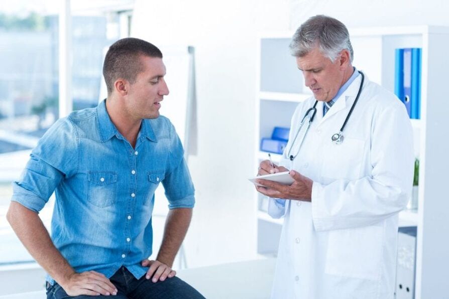 Prostatit belirtileri olan bir uzmana hitap etmek